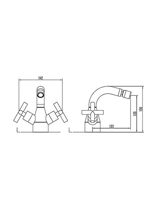 Karag Praxis T7-49 Bidet Faucet Chrome