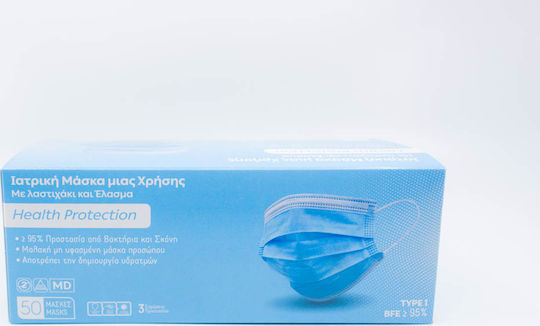 Disposable Surgical Mask Type I Light Blue 50pcs