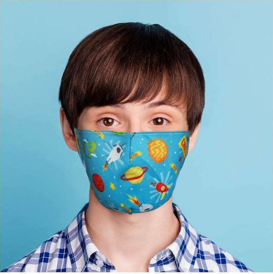 Puckator Reusable Face Covering Small 4-12 Ετών Space 1τμχ