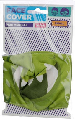 Puckator Cloth Face Mask Small Kids Green 258847 1pcs