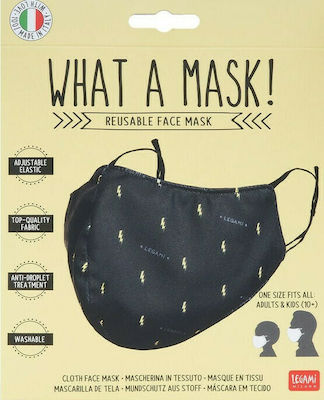 Legami Milano Cloth Face Mask Kids Black MATE0005 1pcs