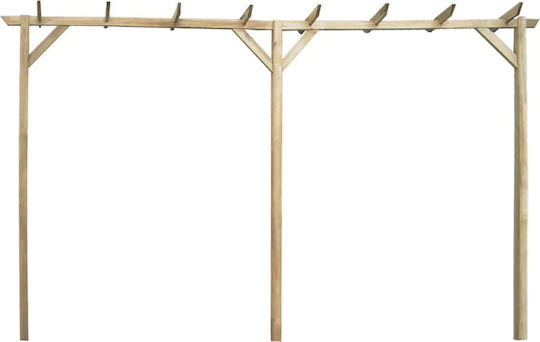 Gartenlaube aus Holz 400x205cm Beige 41664
