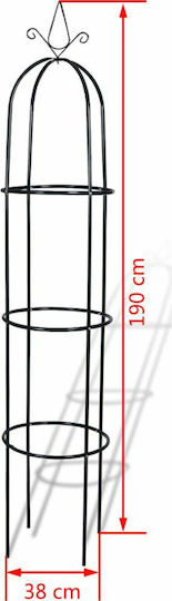 vidaXL Plant Support Bases 38cm from Metal Set of 2pcs