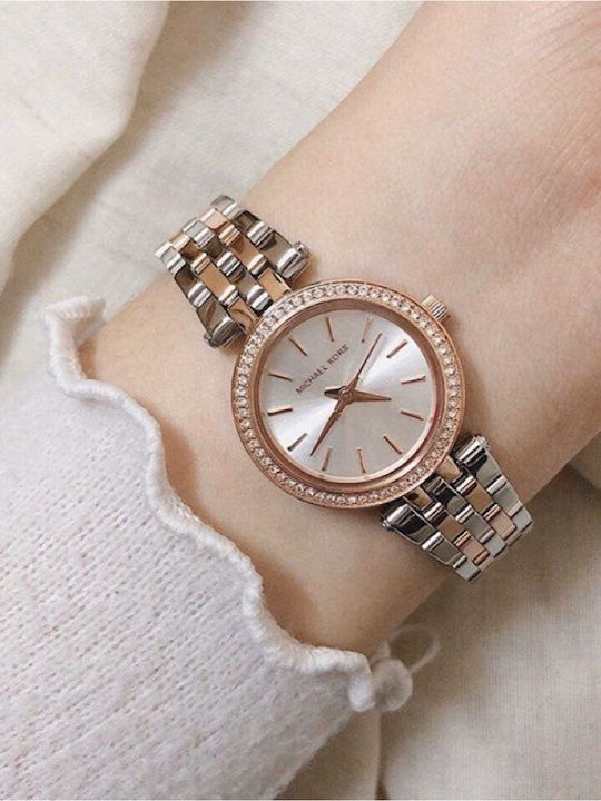 Michael Kors Darci Womens Watch 26mm Battery With Pink Gold Steel Bracelet