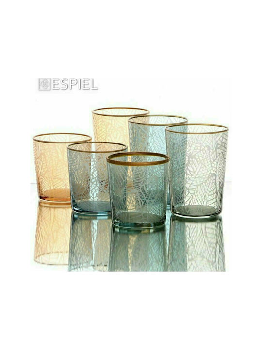 Espiel Tropical Glass Whiskey made of Glass Grey-Gold 380ml