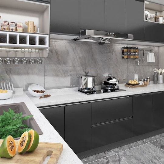 Dekorativer Aufkleber Möbel Black 1Stück 500x90cm vidaXL