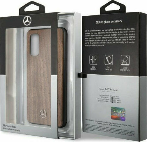Mercedes-Benz Wood Cover Задна корица Дърво Кафяв (Galaxy S20)