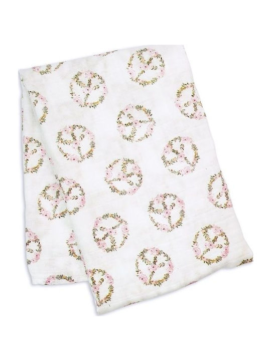 Lulujo Peace Πάνα Αγκαλιάς από Μουσελίνα Πολύχρωμο 120x120εκ.