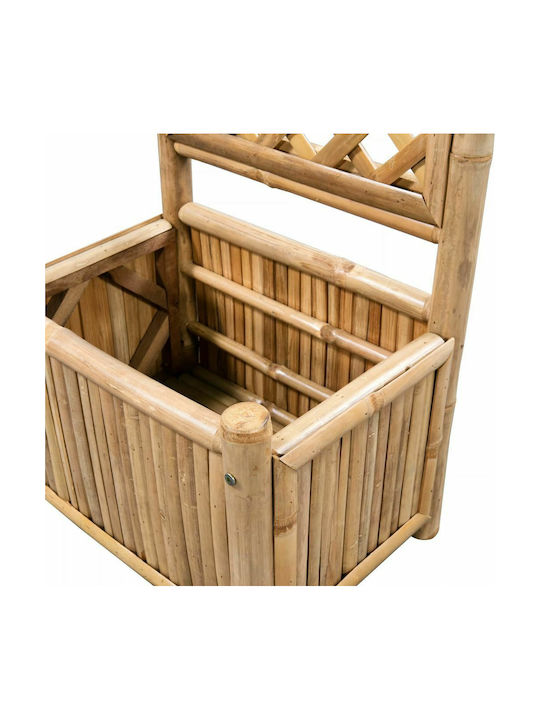 vidaXL Кутия за саксии Бамбук Кафяв 40x30x135см.