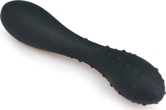Easytoys Textured Διπλό Dildo Μαύρο 19.3cm