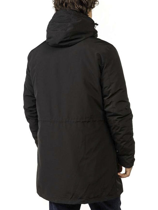 Devergo Men's Winter Parka Jacket Black -16