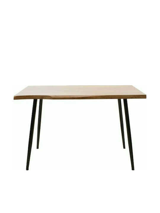 Neve Table Kitchen Wooden with Metal Frame Walnut 120x80x75cm