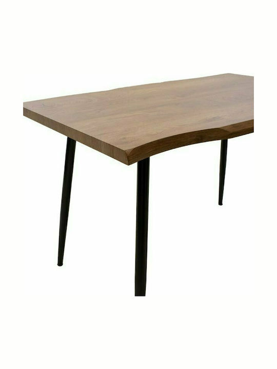 Neve Kitchen Wooden Table With Metal Frame 120x80x75cm