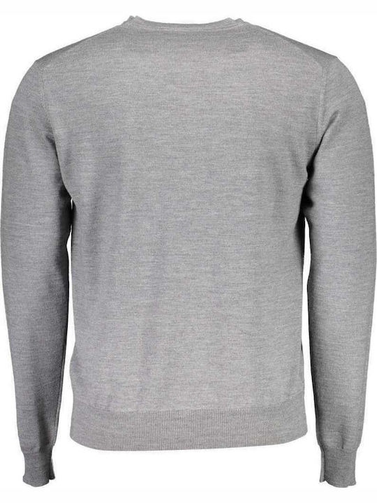 Harmont & Blaine Men's Long Sleeve Sweater with V-Neck Gray HRE002030478-903