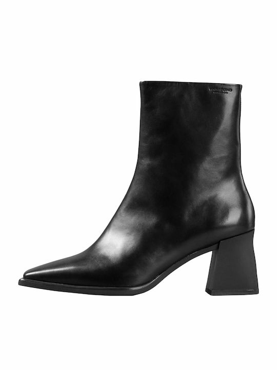 Hedda Leder Damen Chelsea Stiefeletten Schwarz