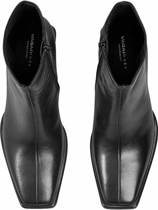 Hedda Leder Damen Chelsea Stiefeletten Schwarz