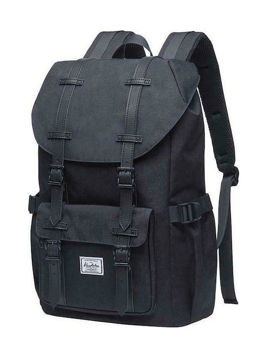 Kaukko For City Trips Men's Fabric Backpack Black 16.1lt