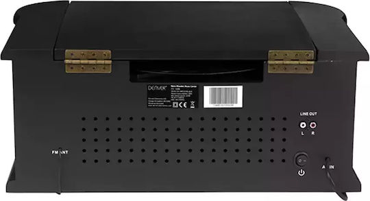 Denver MRD-51 Turntables with Preamp and Built-in Speakers Black