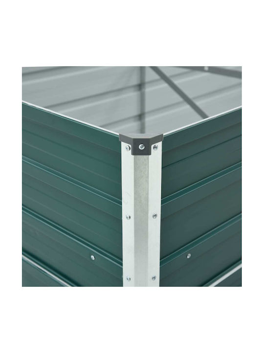 vidaXL Ζαρντινιέρα Μεταλλική Πράσινη 480x80x45εκ.