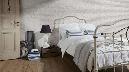 Tapet de Perete 1000x53cm Wood Stone Off White Lavabil