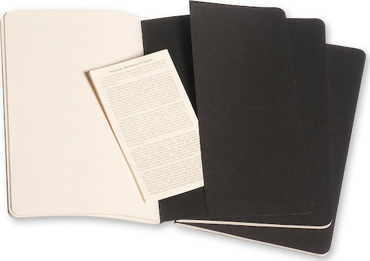 Moleskine Cahiers Large Set 3 Notebooks 80 Sheets A5 Ruled Black