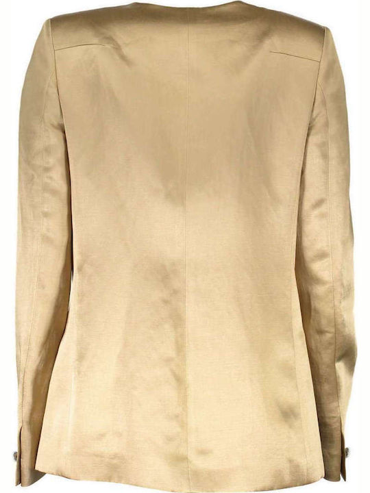 Just Cavalli Damen Mittellang Blazer Beige