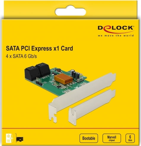 DeLock Карта PCIe с 4 порта SATA