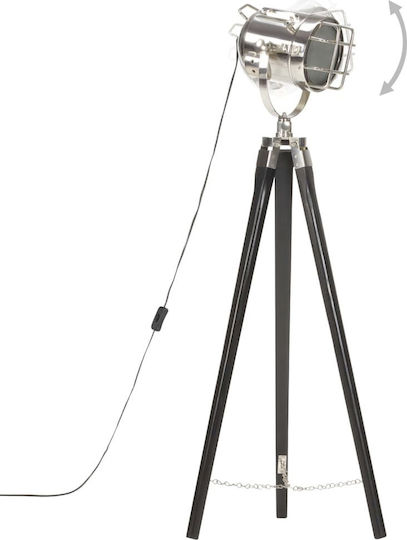 vidaXL Vintage Lampa de podea Î97xL24cm. cu Soclu pentru Bec E27 Negru