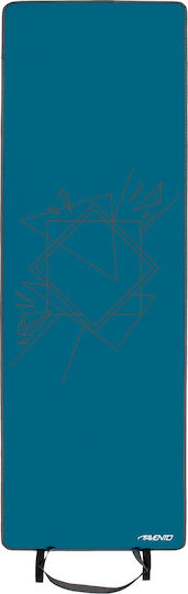Avento Exercise Mat Yoga Blue with Carry Strap (180x60x0.6cm)