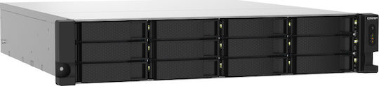 QNap TS-1232PXU-RP-4G NAS Rack με 12 θέσεις για HDD/SSD και 2 θύρες Ethernet
