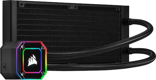 Corsair iCUE H100i Elite Capellix Υδρόψυξη Επεξεργαστή Διπλού Ανεμιστήρα 120mm για Socket AM4/1200/115x με RGB Φωτισμό