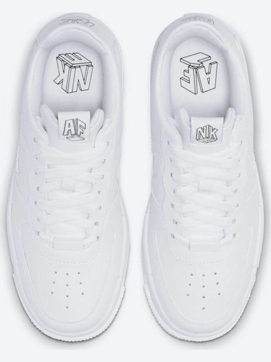 Air Force 1 Pixel Adidași Flatforms Pentru Femei Albi