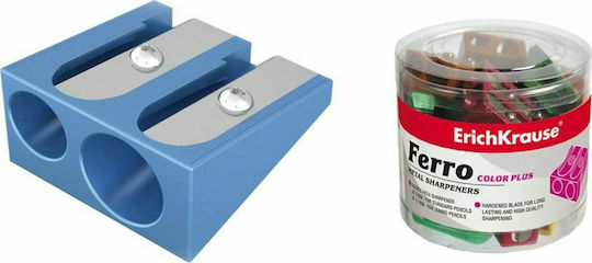 ErichKrause Metallische Ferro Plus Metallisch Doppelt Anspitzer (Μiverse Farben) 1Stück