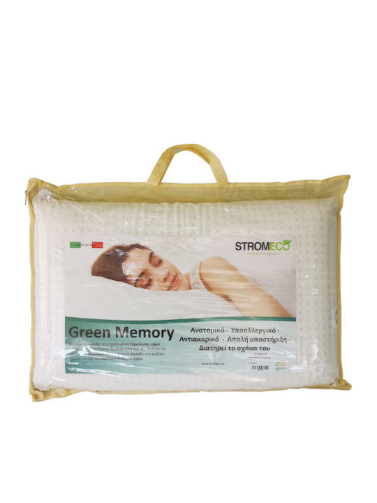 Strom Eco Green Memory Standard Μαξιλάρι Ύπνου Memory Foam Ανατομικό 42x72x12cm