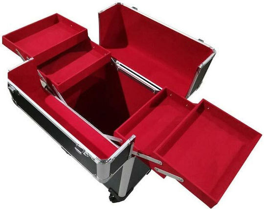 Timeless Tools Metallic Cosmetic Case Wheeled Black H43.5xW23.5xD33cm