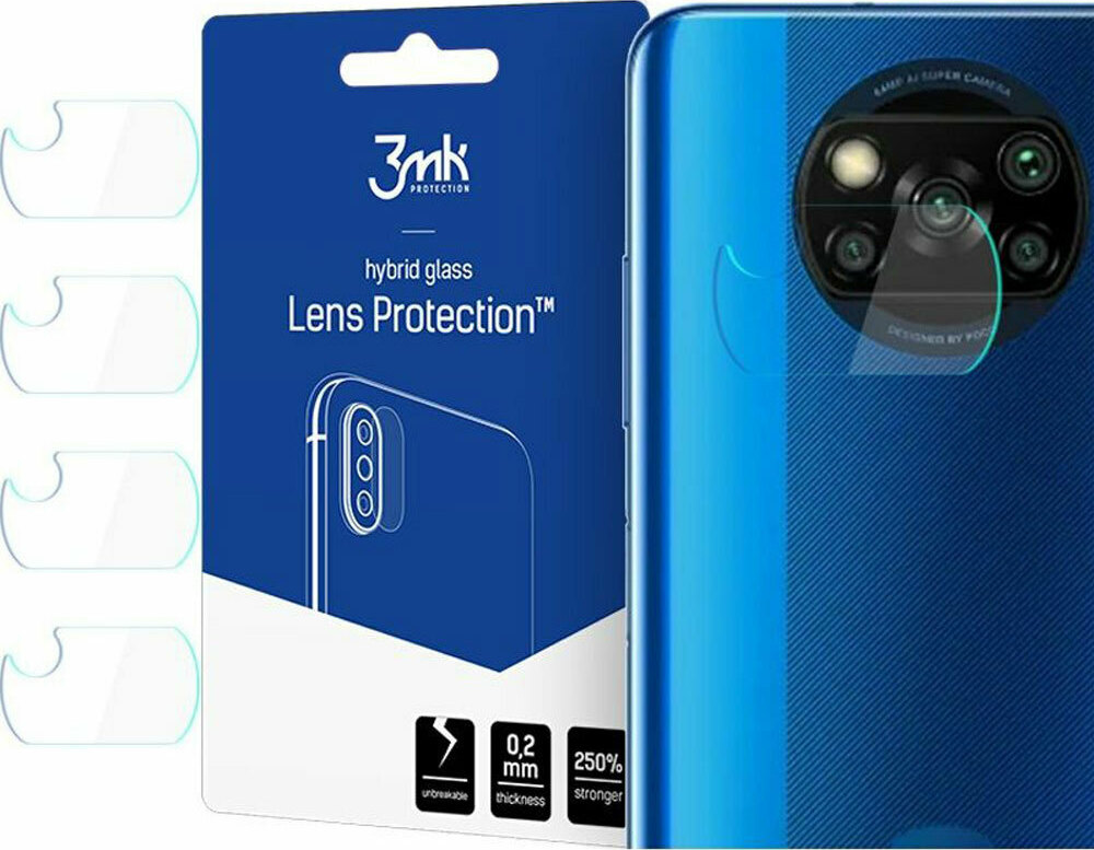 Tempered Glass Poco X3 Camera Glass Protector 3MK Lens Protector