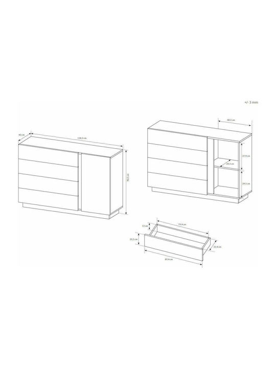 Set De Mobilier Pentru Dormitor Arco Alb 160x200cm 4 Bucăți