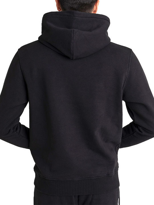 Franklin & Marshall Men's Sweatshirt with Hood and Pockets Black