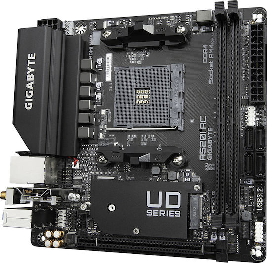 Gigabyte A520I AC rev. 1.0 Wi-Fi Mainboard Mini-ITX mit AMD AM4 Sockel