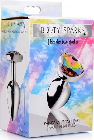 Booty Sparks Rainbow Heart Πρωκτική Σφήνα Small Small Rainbow
