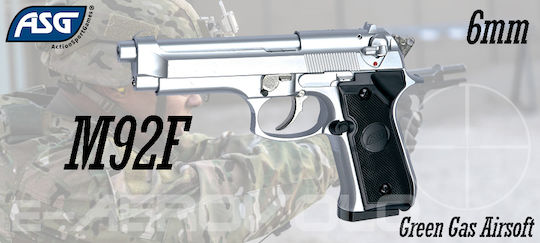 Asg Аеропистолет Газов M92F Silver 6мм