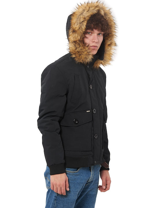 Aris Geci Barbati Iarnă Parka Negru