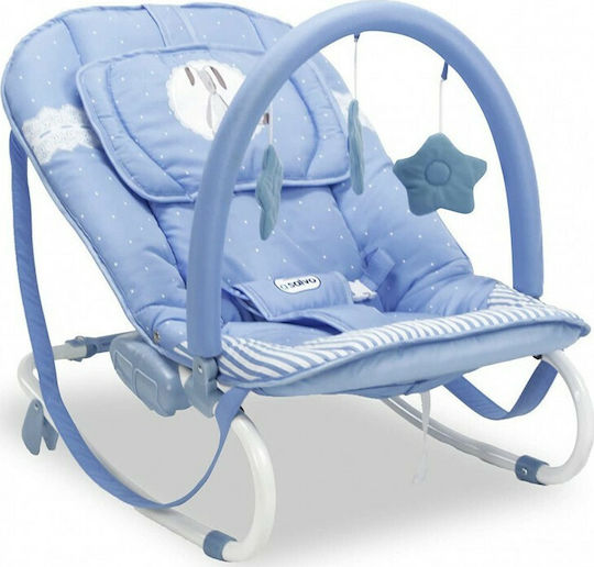 Asalvo Χειροκίνητο Relax Μωρού Baby Bouncer Bunny Light Blue για Παιδί έως 9kg