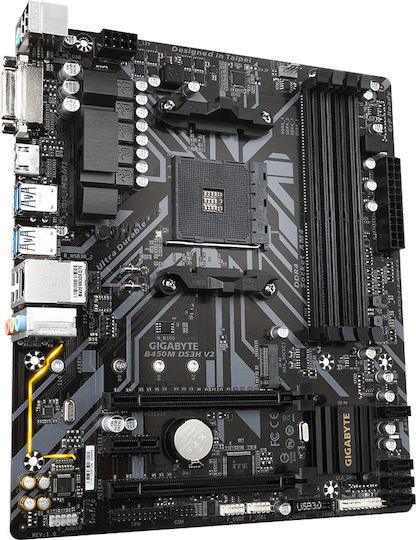 Gigabyte B450M DS3H V2 (rev. 1.0) Motherboard Micro ATX με AMD AM4 Socket