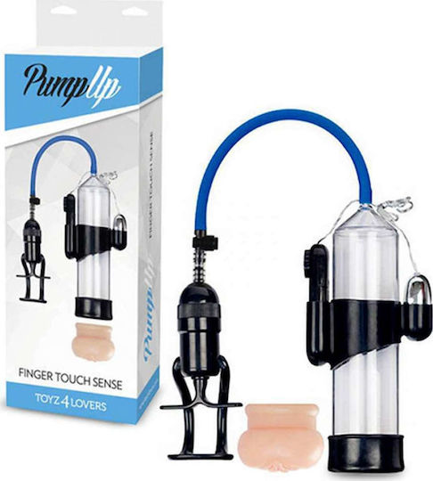 Toyz4lovers Pump Up Finger Touch Sense Τρόμπα Πέους με Δόνηση Διάφανη