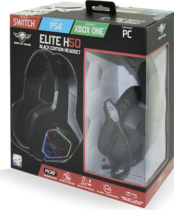 Spirit of Gamer Elite-H50 RGB Over Ear Gaming Headset with Connection USB