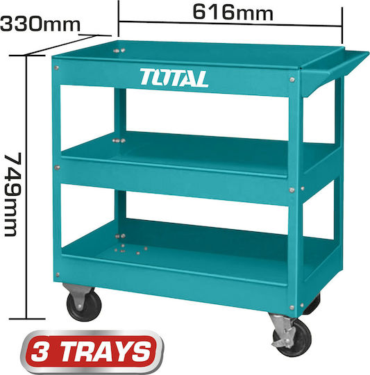 Total Rollbar Metallisch Werkzeugkiste B74.9xT33xH61.6cm