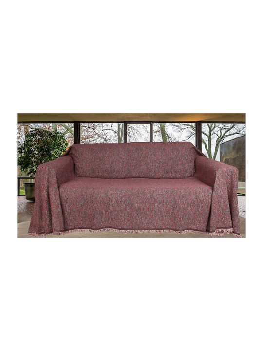 Mc Decor Malta Ριχτάρι Πολυθρόνας Chenille 180x180εκ. Καρπουζί MCD.SRP.014