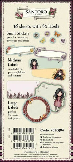 Santoro Notebook Labels Little Wings 80pcs