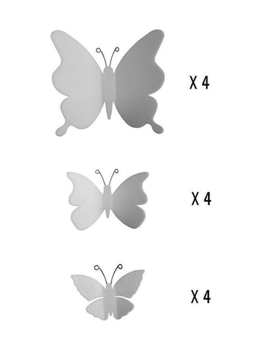 Decorative Wall Sticker Butterflies 3D 12 Pieces Ango